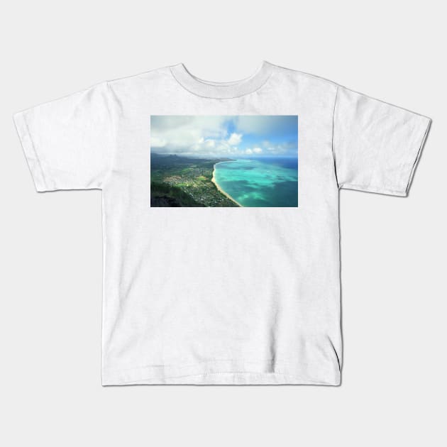 waimanalo bay, oahu, hawaii Kids T-Shirt by Sky Studio Hawaii